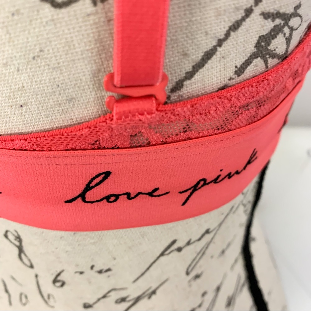 Victoria’s Secret PINK Wear Everywhere Lightly Lined T-Shirt Bra Coral 34C - Picture 7 of 9